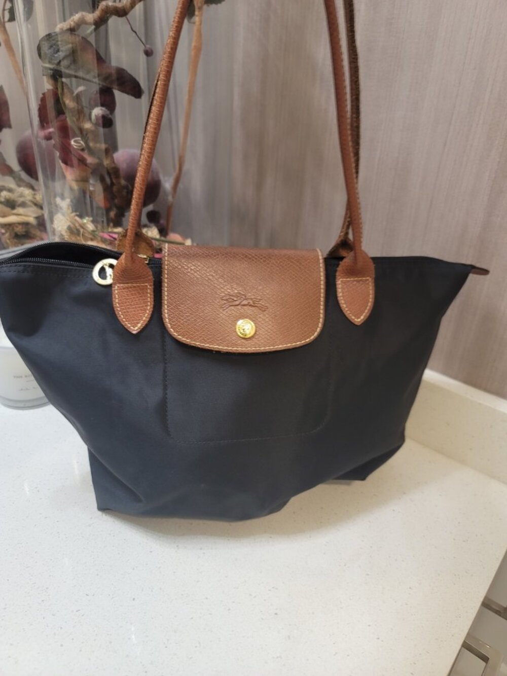 LONGCHAMP Le Pliage Tote Bag in Black Nylon